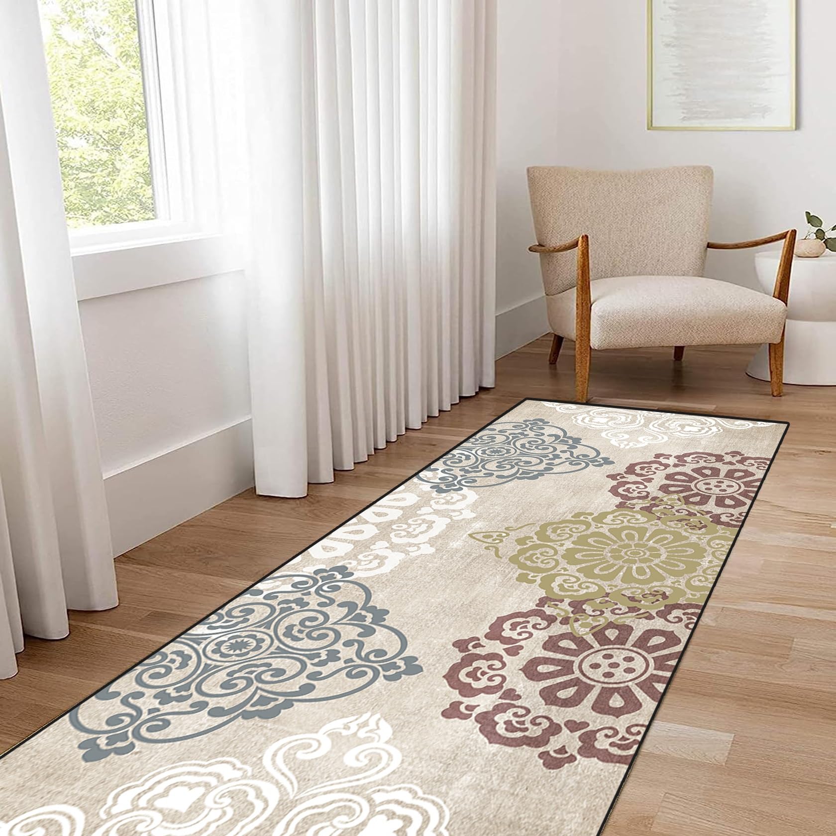 Teppich Läufer Flur Küche 80 x 440 cm rutschfest & Antistatisch Teppich Läufer Küchenteppich Flur Läufer Erhältlich in vielen Größen für Flur & Wohnraum, A