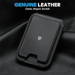 SHIELDON Genuine Leather Wallet Stand, Strong Magnetic Phone Wallet, Angle Adjustment, 6 Card Holders, RFID Blocking, Compatible with iPhone 17 Pro/Max/Plus, 16/15/14/13/12 - Nappa Black