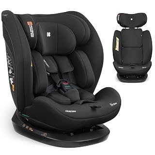 KikkaBoo Kindersitz 9-36 kg i-EXPLORE 2, 40-150 cm, Gruppe 0 1 2 3, i-Size, Rückwärts & Vorwärts, Liegesitz, 14-fach Kopfstütze, 5-Punkt-Gurt, Schwarz - Amazon product rated Grade A