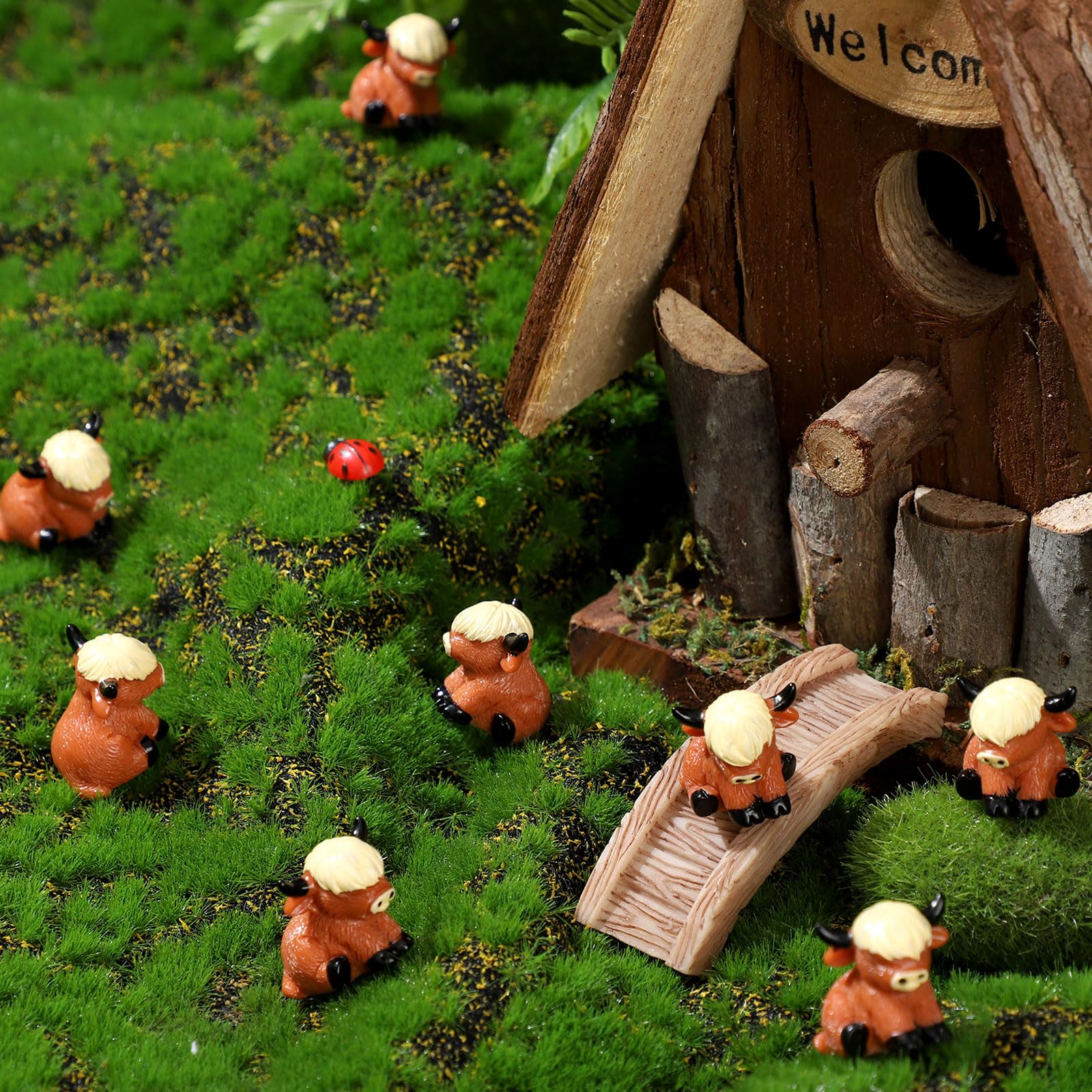 Snapklik.com : 50 Pcs Mini Highland Cow Figurine Cute Highland Cow ...
