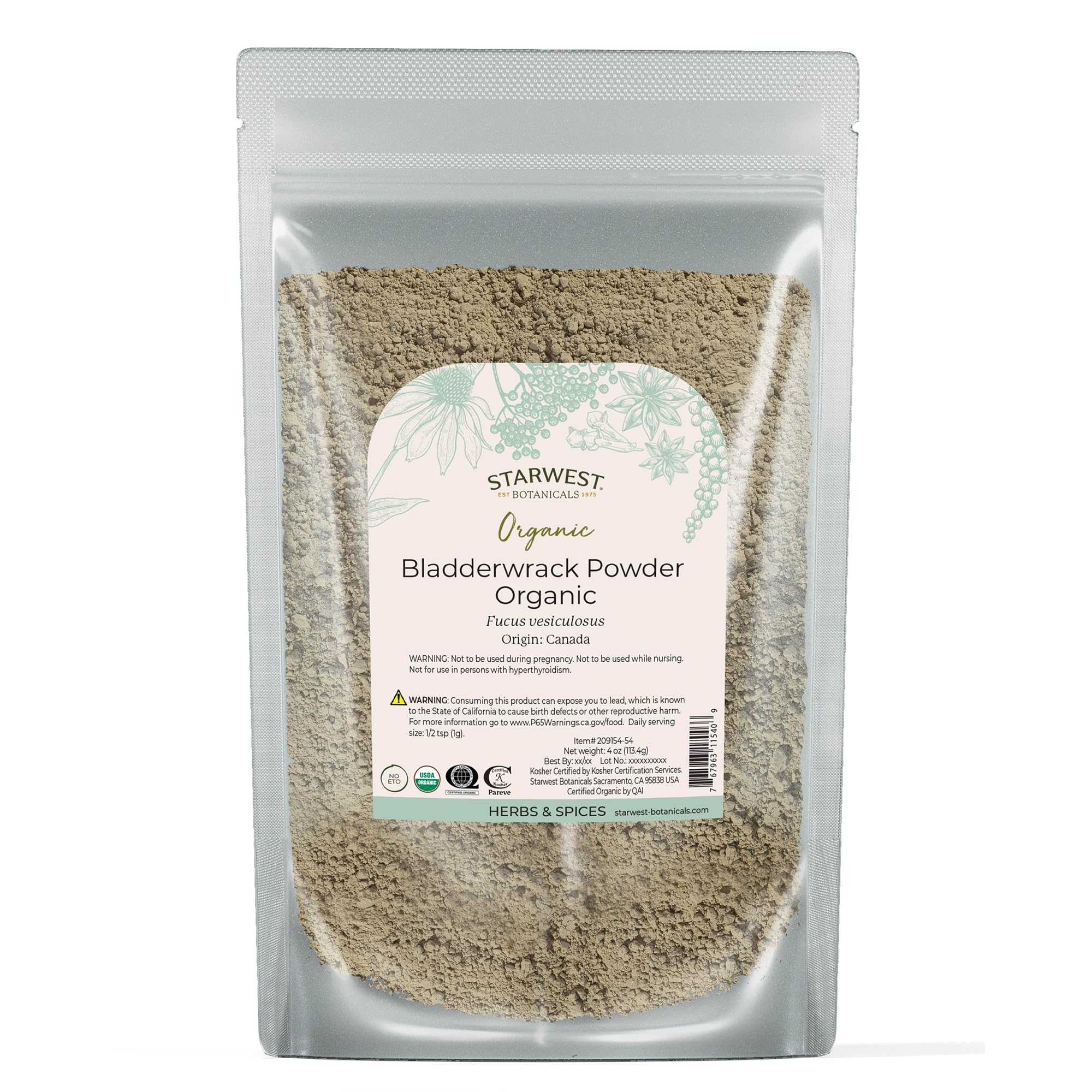 Starwest Botanicals Organic Bladderwrack Powder