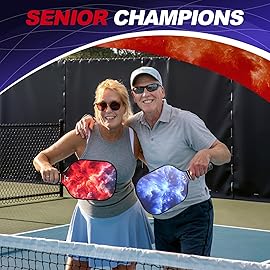 2024 niupipo Pickleball Paddles, Pickleball Paddles Set of 2, Fiberglass Surface, Polypropylene Honeycomb Core, Cushion Grip, Lightweight Pickleball, Portable Carry Bag