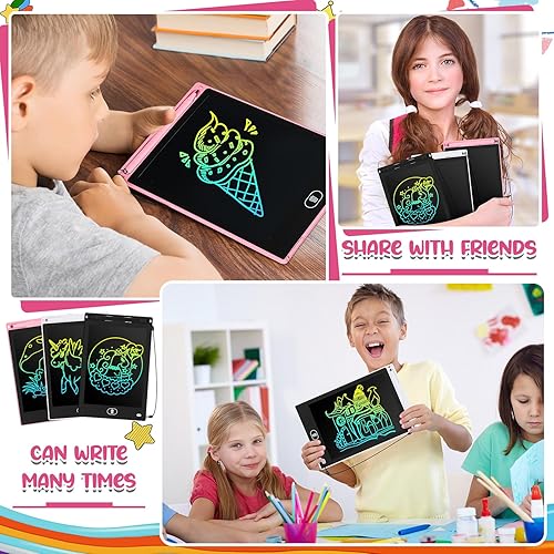 Miniatura 5 de Zhehao Tableta de escritura LCD de 24 piezas, tablero de garabatos de 8.5 pulgadas, colorido, reutilizable, almohadilla de dibujo, aprendizaje,