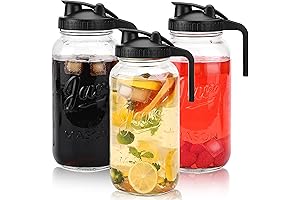 3-Pack Half Gallon Mason Jar Pitcher