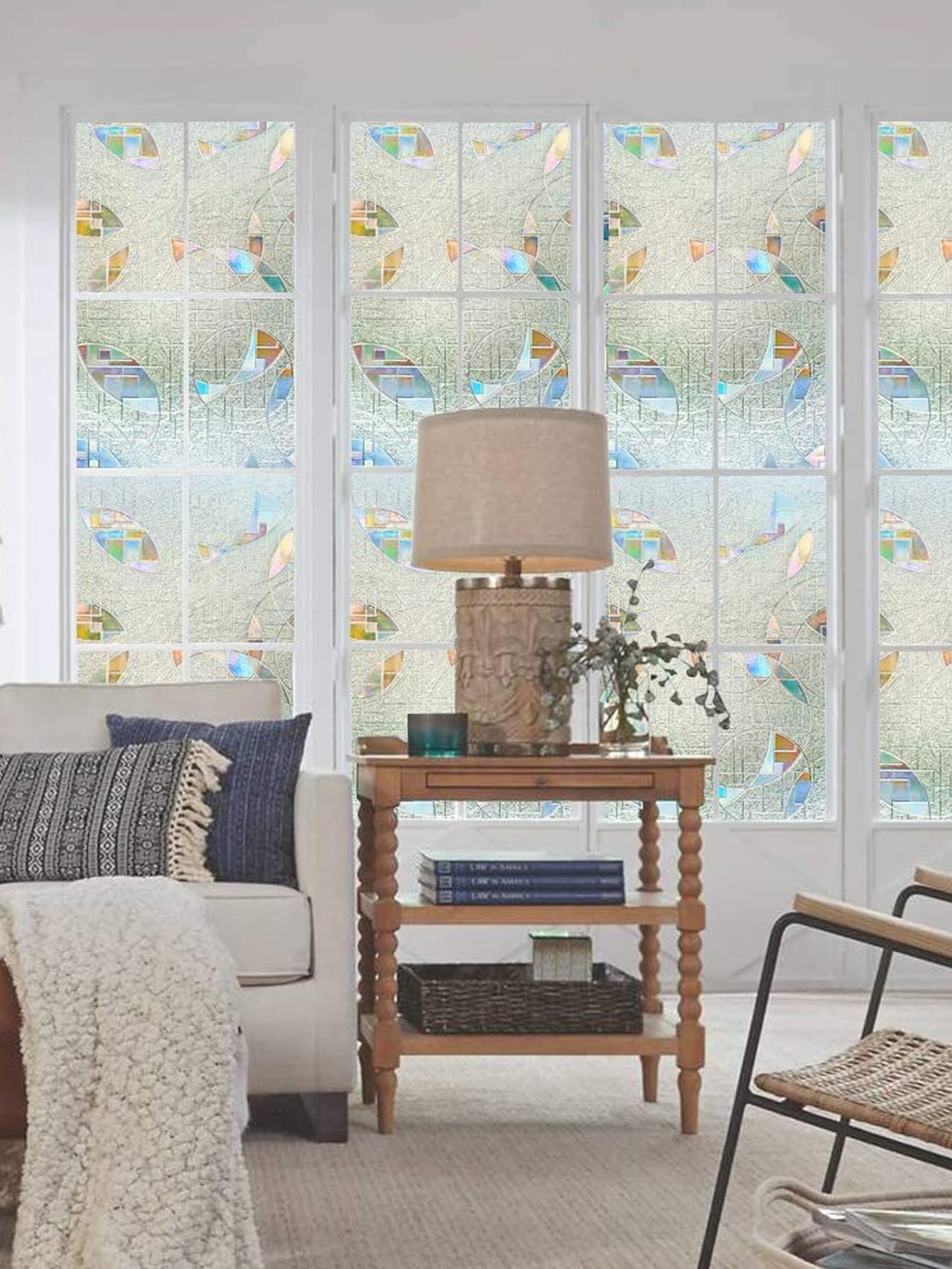 Frosted Glass Film Wisomhome Privacy Window Film - Reeded Glass Decal ...