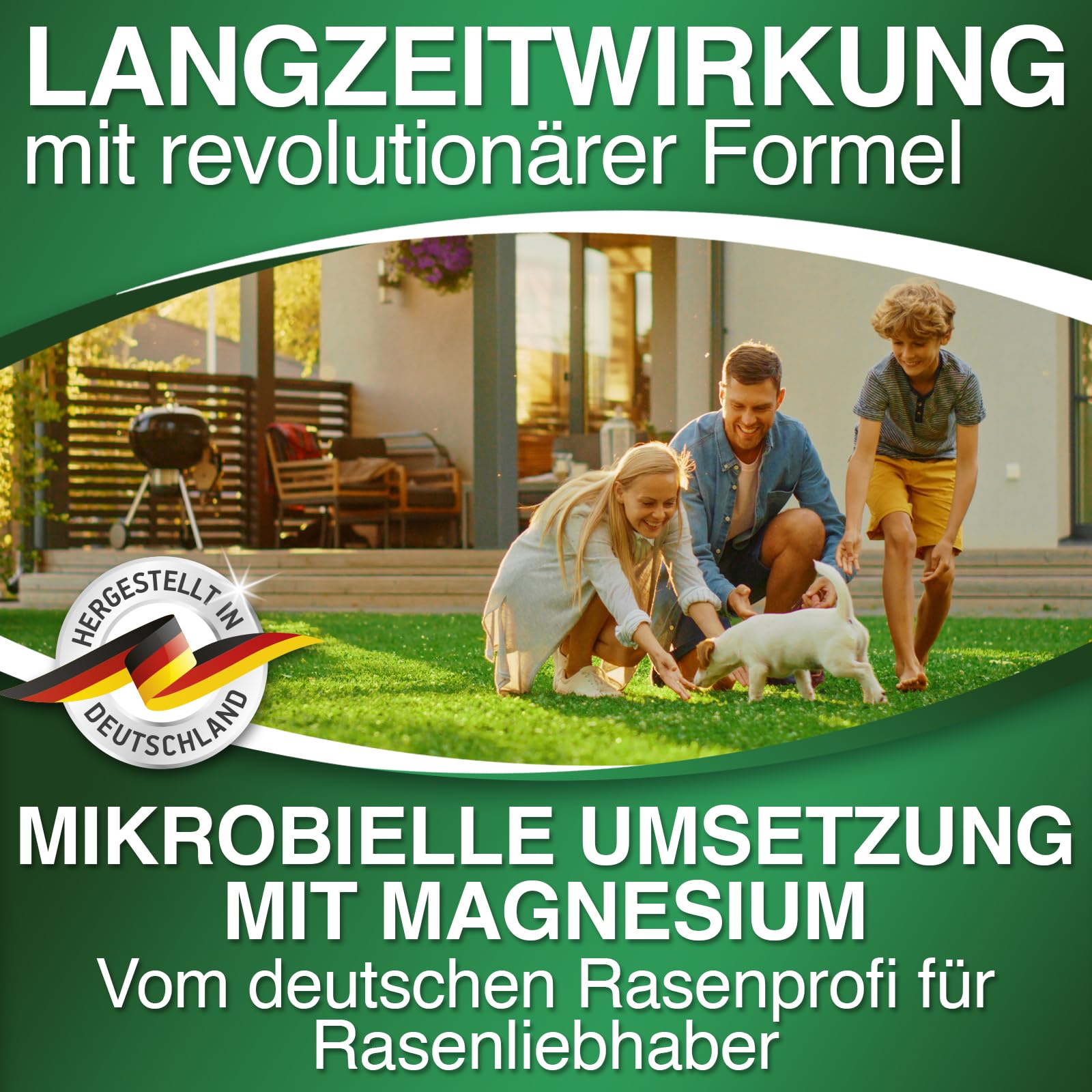 Rasendünger Sommer Sofortwirkung – sattes Grün – für Streuwagen geeignet (10 kg für 500m²)