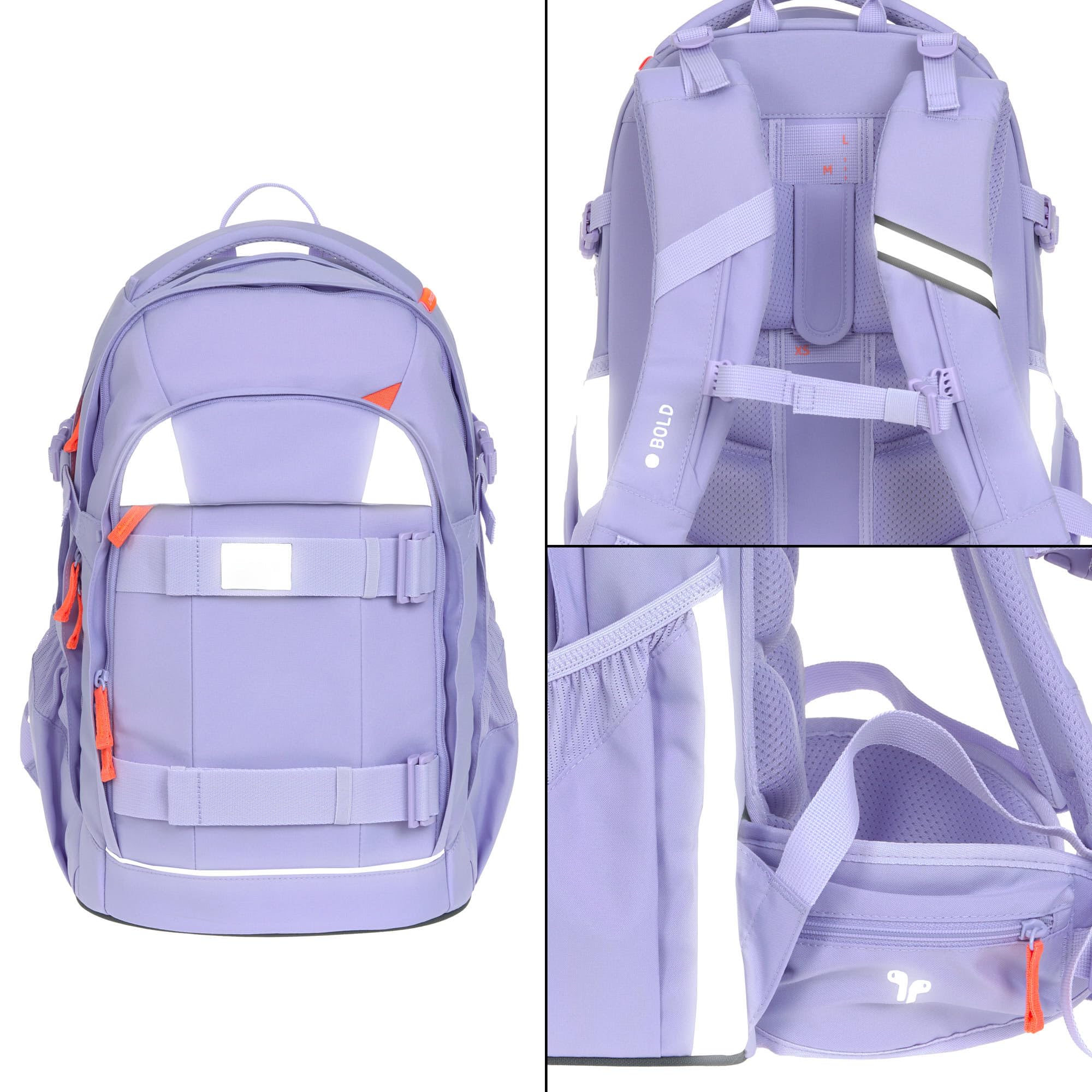 Bold Lässig Mochila Escolar Infantil Mochilas Escolares para niños y niñas Mochilas Escolares para Escolares/Bold School Backpack Lavender