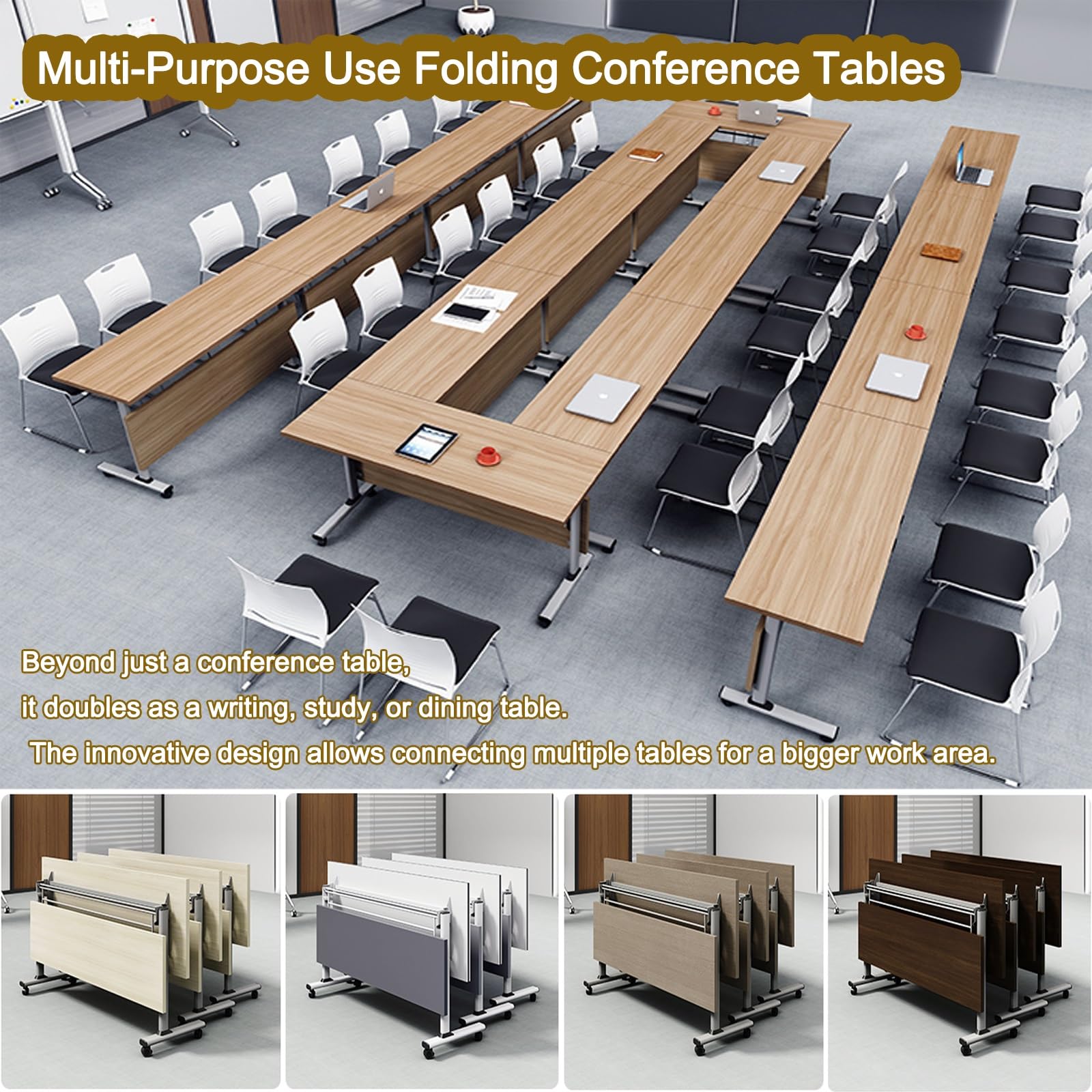 Amazon.com: Conference Room Table, 1/2/4/6/8 Pack Large