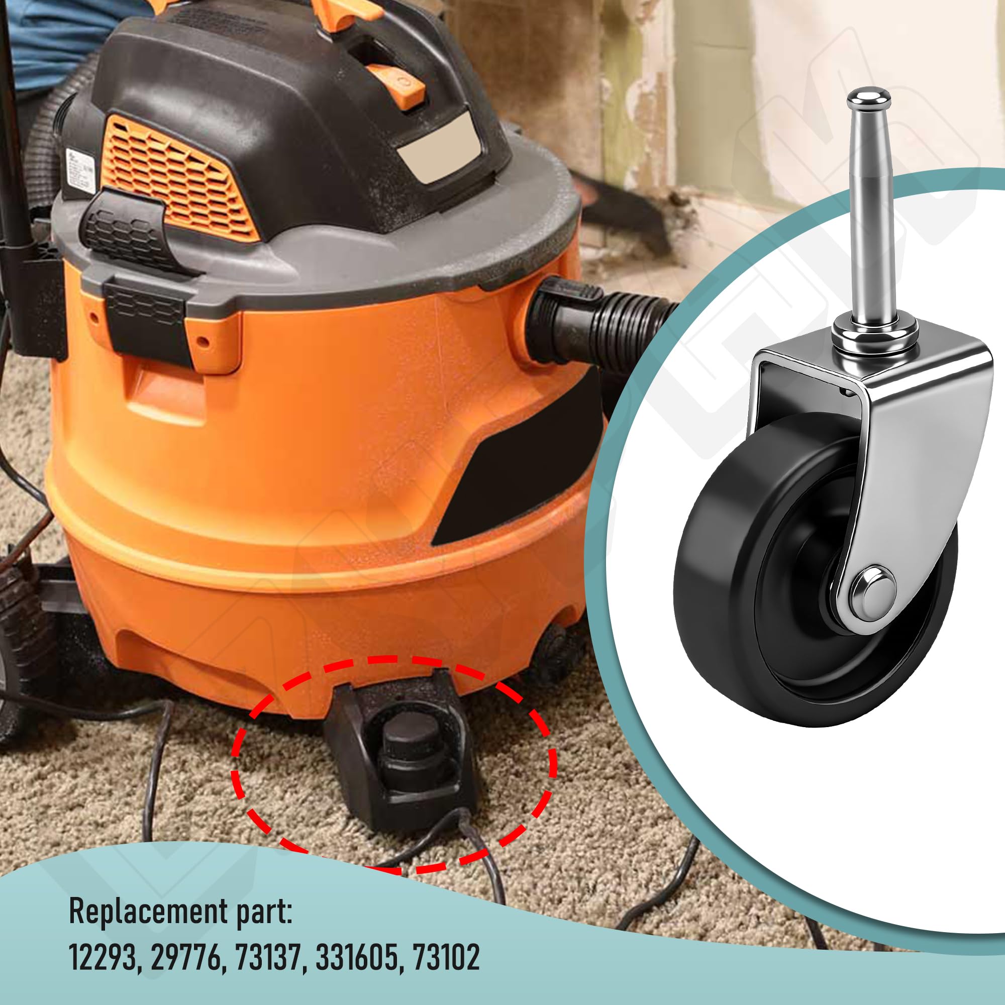 わたt ty pu Amazon.com: 12293 Wet Dry Vacuum Caster Wheel - Shop Vac