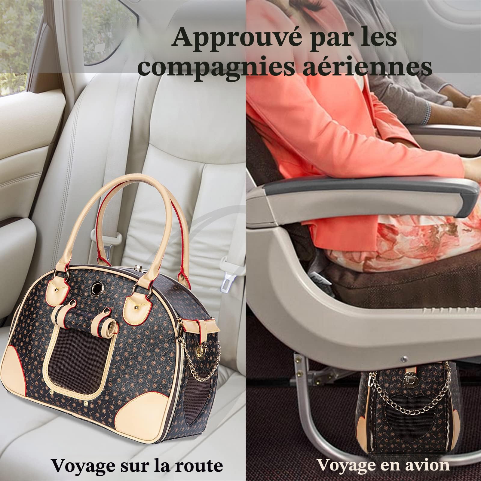 Sac De Transport Souple Pour Chat Ou Chien - Approuvé En Cabine D'avion (gris)