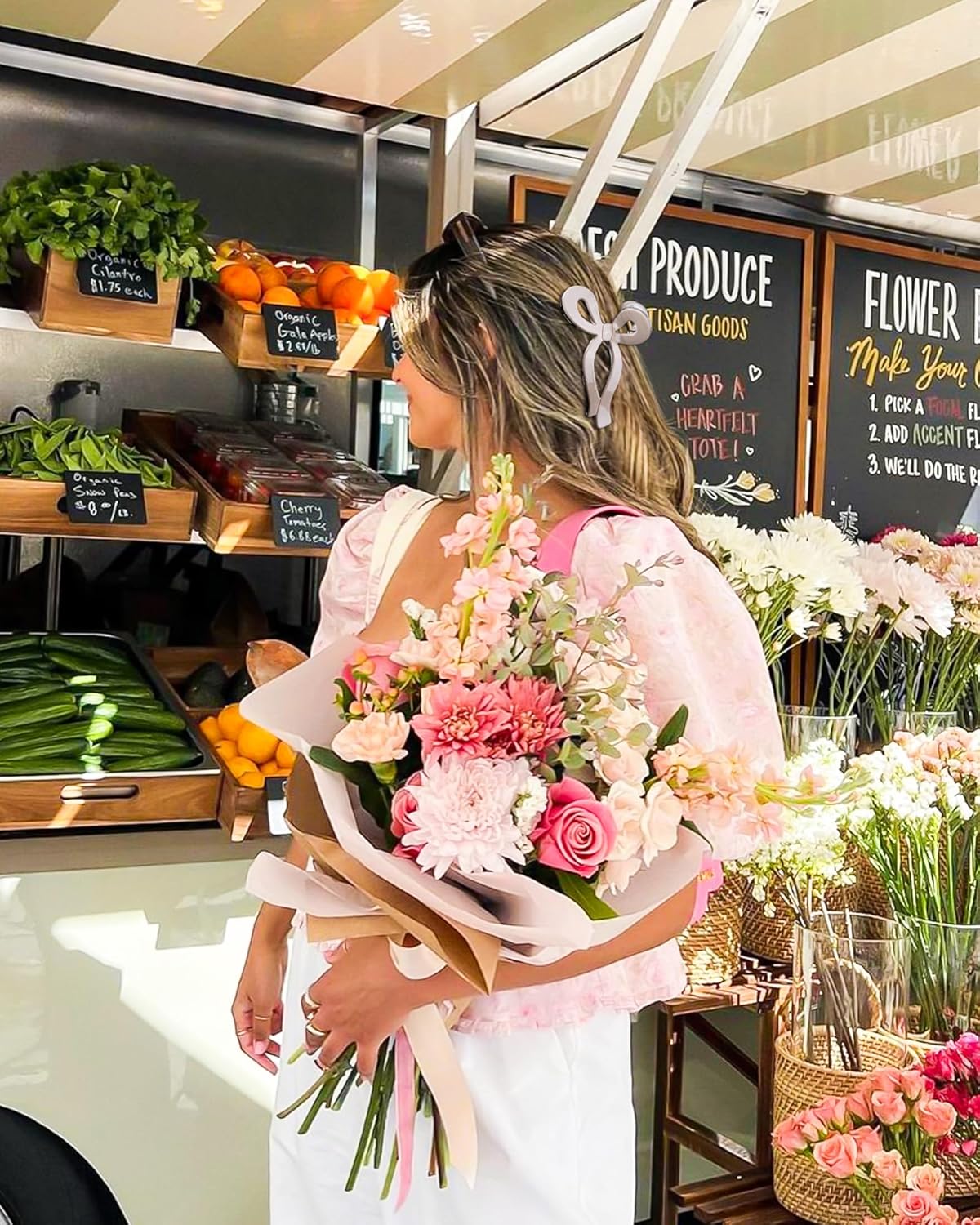 Molans 5Inch Large Hair Claw Clips 4 PCS for Women - Acrylic Hair Accessories for Thick Hair and Long Hair, Big Strong Durable Hair Applique, Oversized Non-slip Rectangle Butterfly Bow Jaw Hair Clips - Image 5