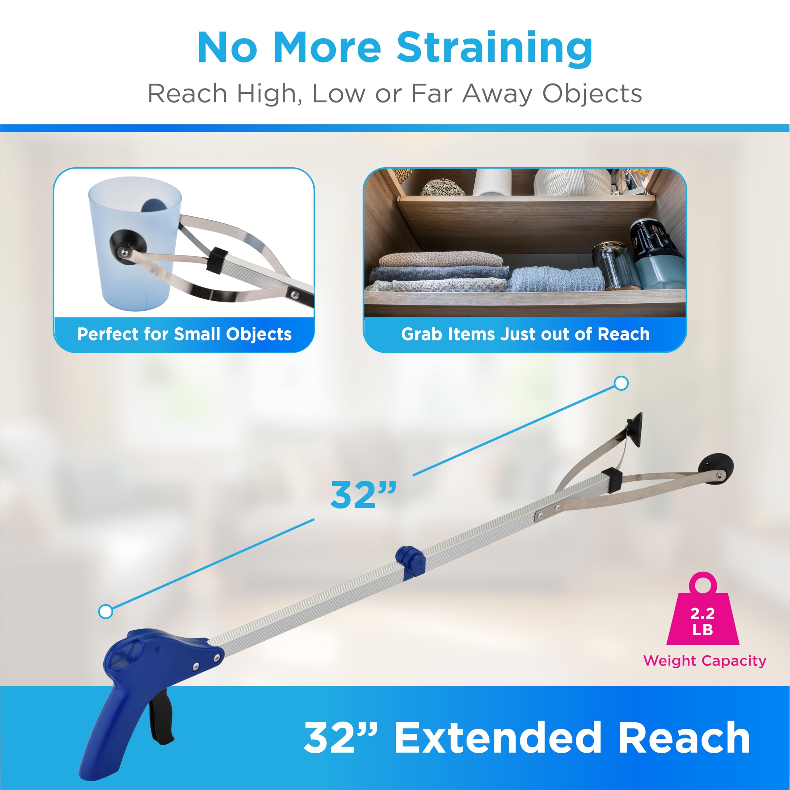 Amazon.com: NOVA 32” Folding Reacher Grabber Tool – Lightweight