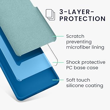 kwmobile Case Compatible with Google Pixel 8 Pro Case - TPU Silicone Phone Cover with Soft Finish - Blue Reef