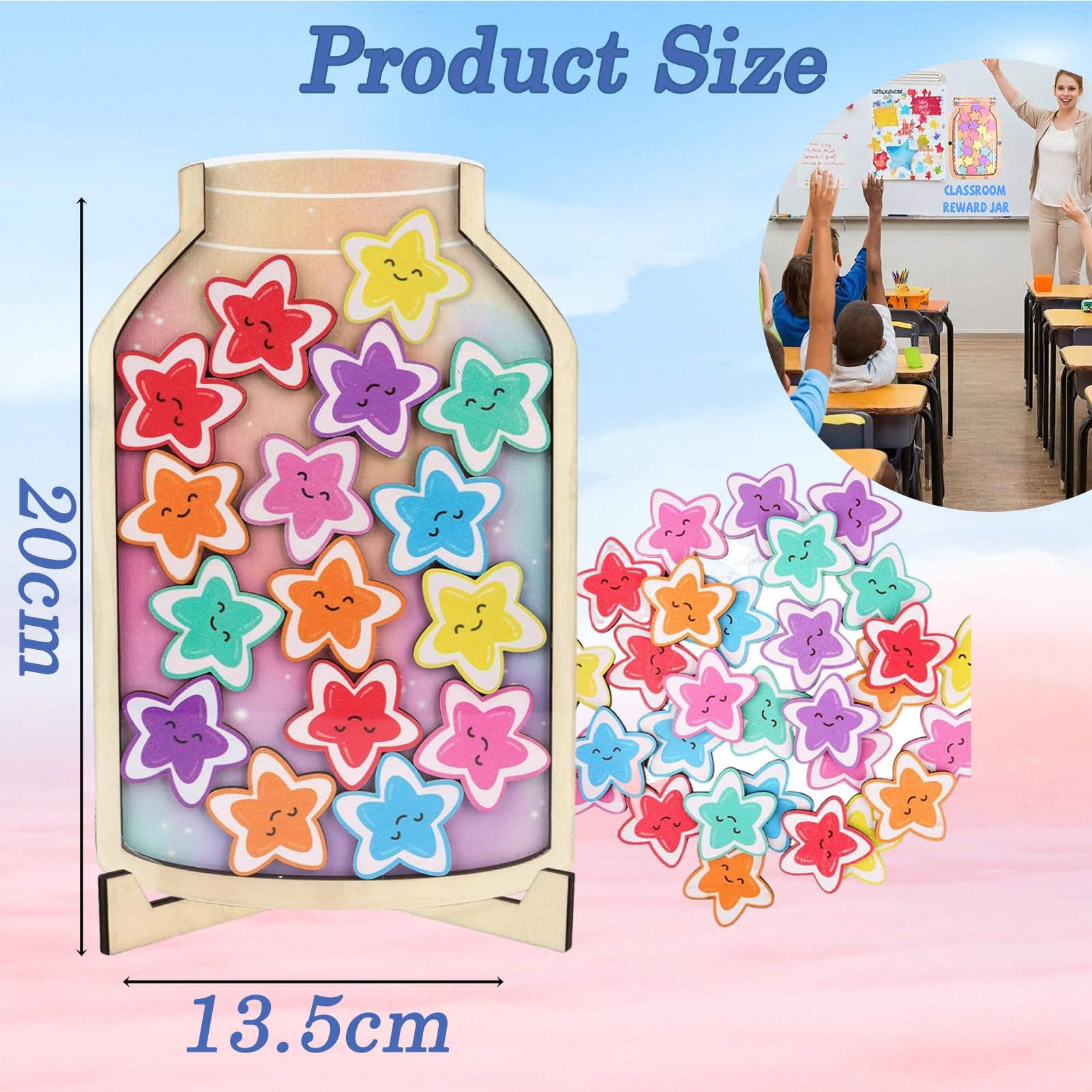 1 PCS Reward Jar for Children, Reward Chart for Positive Behavior, Motivational Reward System for Kids, Encourages Daily Routines and Chores, Classroom and Home Use, High-Quality Materials - Image 2