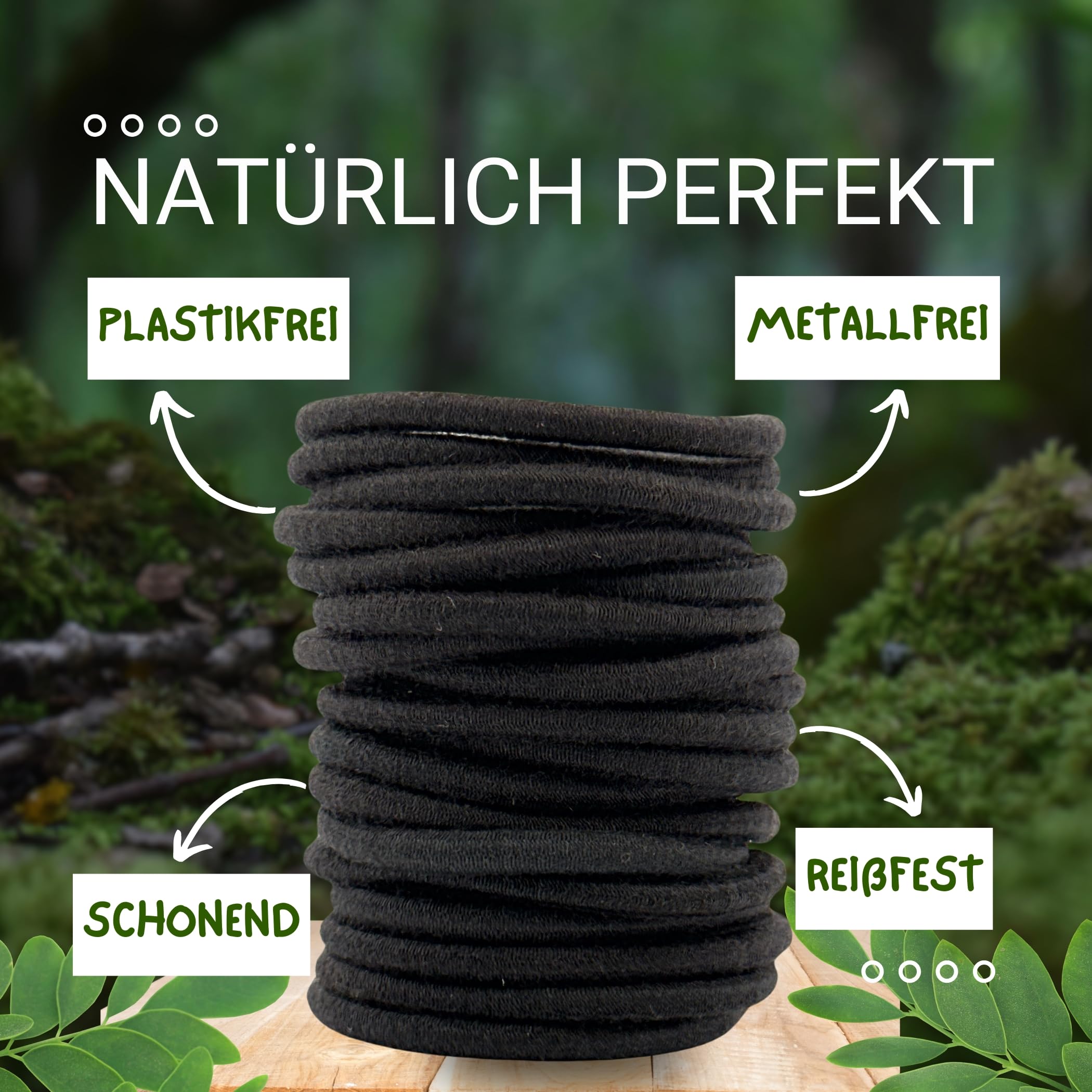 Haarallerliebst Women's Hair Bobbles Set of 20, Hair Bobbles Without Metal Made of Organic Cotton & Natural Rubber - Image 3