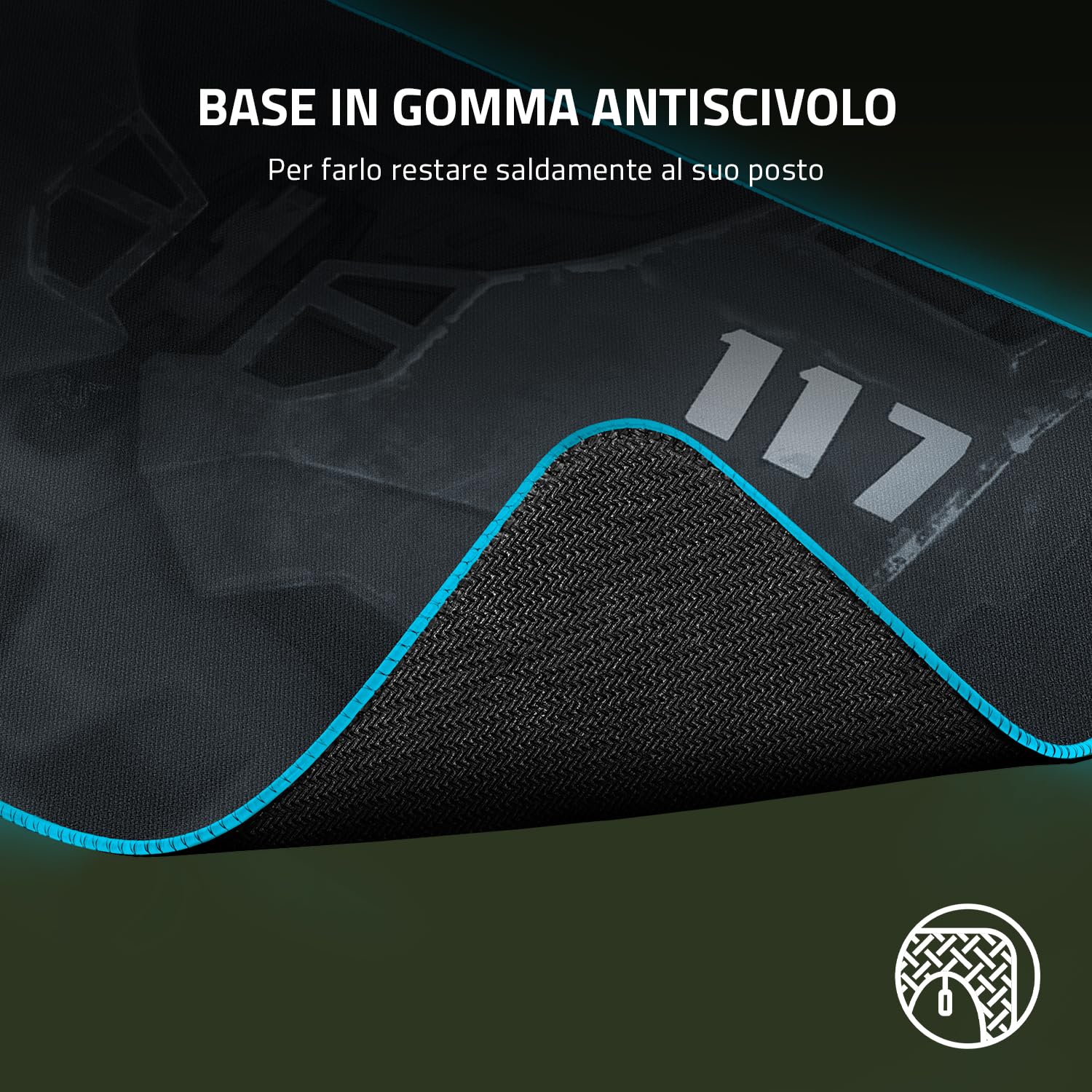 Razer Goliathus Extended Chroma - Morbido tappetino per mouse da gioco esteso con illuminazione Chroma RGB (Supporto per cavi, Superficie in tessuto, Bordo trapuntato) HALO Infinite Ed.