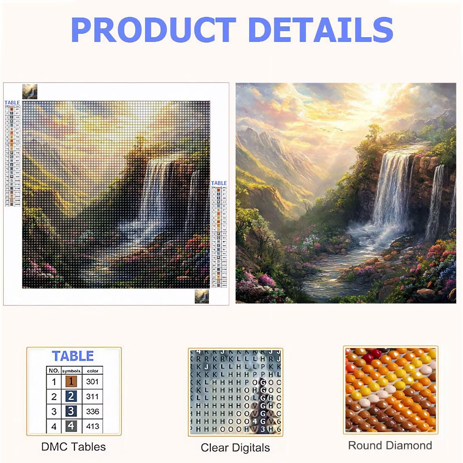 Broderie Diamant Kit Complet 5D, Coucher de soleil Diamond Painting Adulte Plein Foret, Peinture Diamant pour Enfant Débutant, Loisirs Créatifs de Détente et Décoration Maison, Automne 80x80cm FX#820