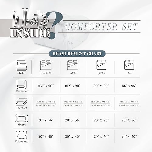 Miniatura 4 de Elegant Comfort Ella - Juego de edredón plisado de 12 piezas, juego de sábanas de 6 piezas con bolsillos inteligentes, almohadas decorativas a