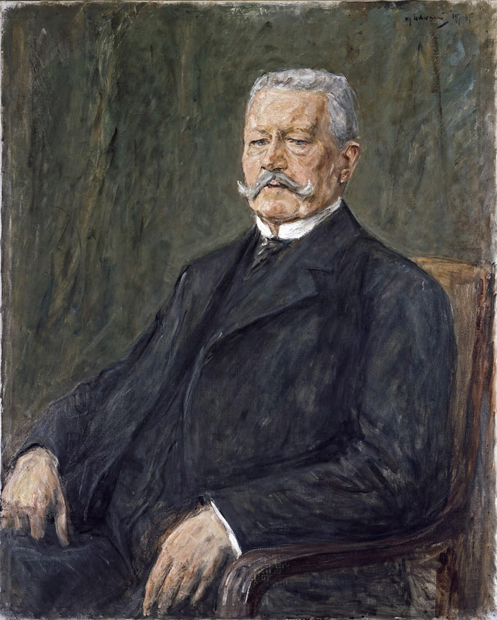 ARTXLXXBN Famous Art Print Poster Vintage Wall Art Portrait of President Paul von Hindenburg by Max Liebermann Canvas Art Poster for Home Decor 60x90cm