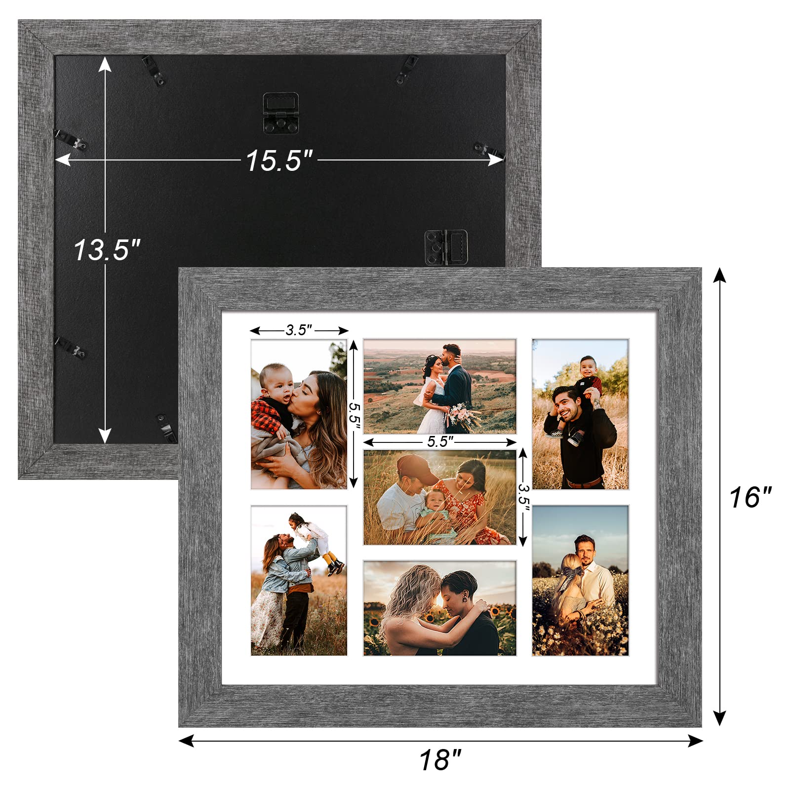Amazon.com - Gaevuian 13.5X15.5 Picture Frames Collage with 7