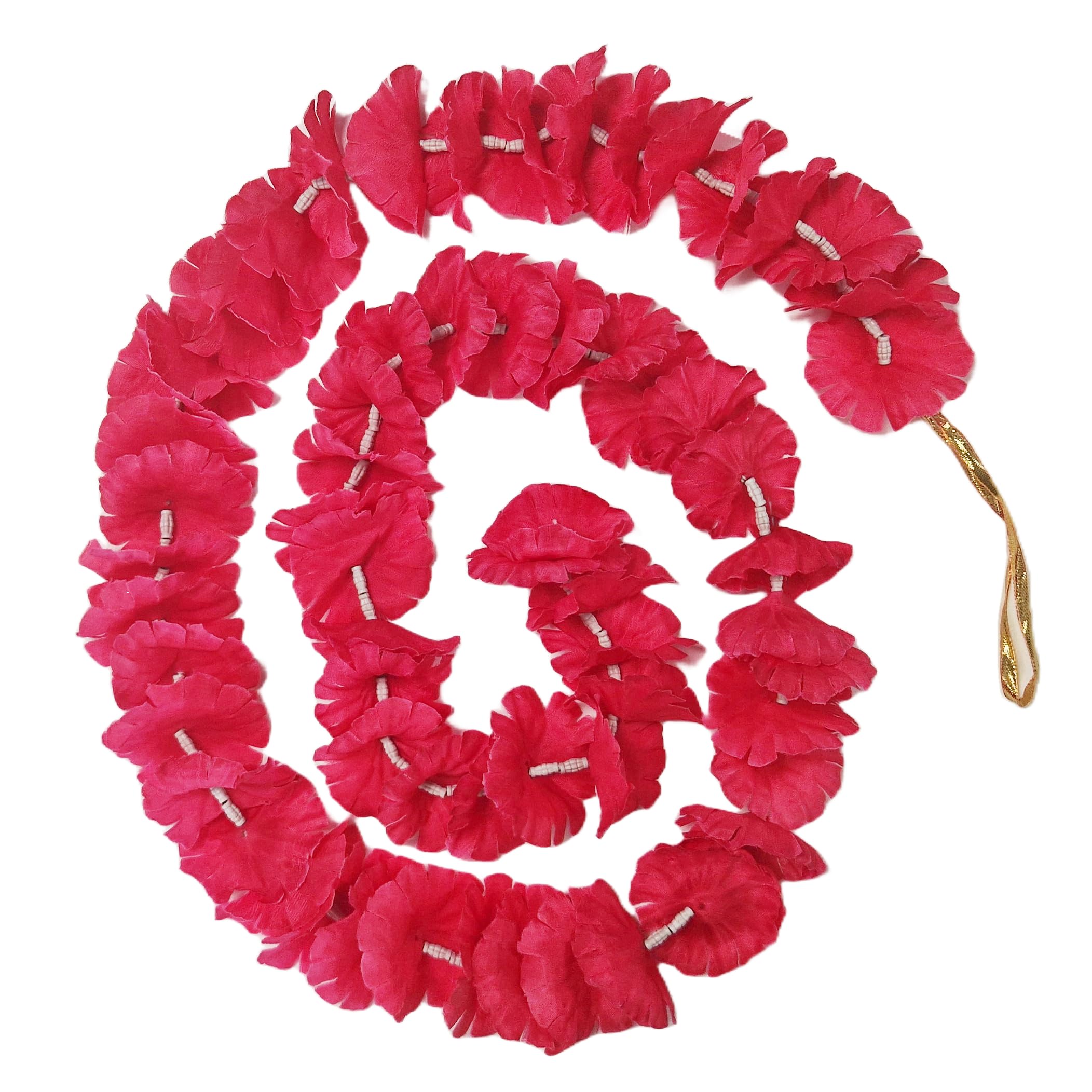 Dark Pink Hawaiian Party Garland Tropical Luau Flower Hula Decorations for Indoor & Outdoor Adults or Kids Celebrations Perfect for Birthdays Weddings Pool Parties and Beach Themed Events