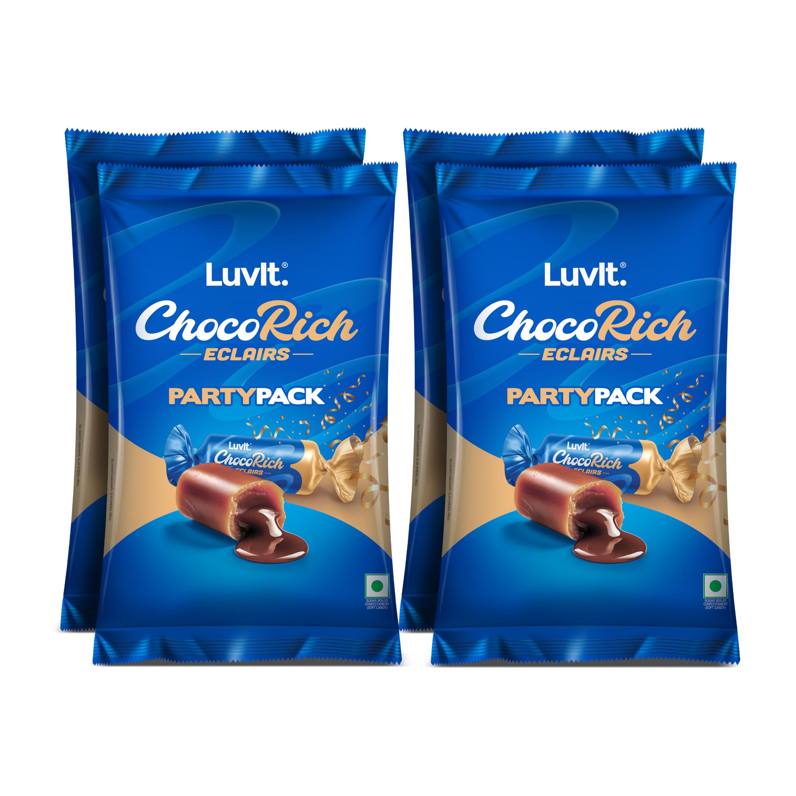 LuvIt. Chocorich Classic Eclairs Chocolate | Birthday Party Pack | Pack of 4-390g Each-image-7