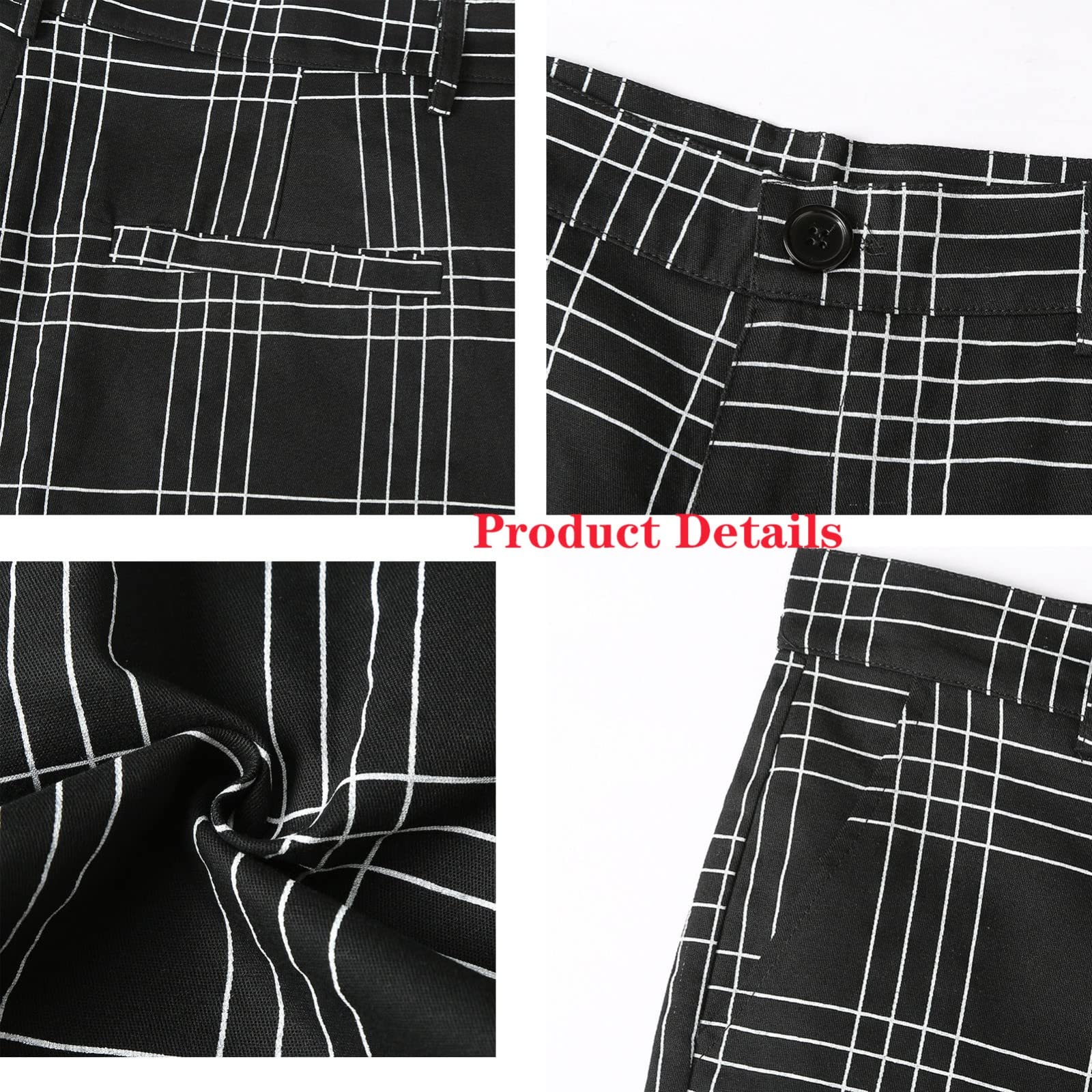 Pantalone Da Uomo A Quadri Con Vita Elastica Casual,Sottile Uomo Pantaloni Da Jogging Slim Fit,Streetwear Pantaloni Casual,Con Tasche All'aperto Pant Eleganti 1,S