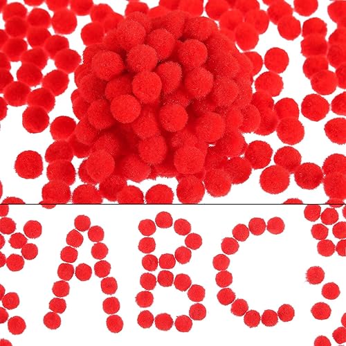 Miniatura 3 de Blulu - Pompones para manualidades y suministros de hobby, 500 unidades, 0.5 in