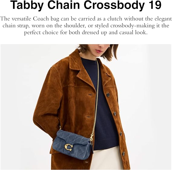 COACH Tabby Chain Crossbody Bag 19 With Quilting