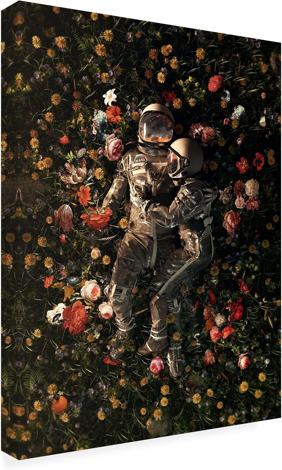 Wrapped Canvas Wall Art - Francis Minoza 'Garden Delights Ii' Wall Art for Living Room, Bedroom, or Office Décor - 18 x 24 Inches - 18x24