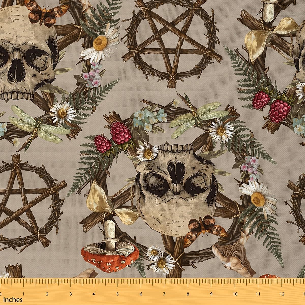 Exotic Moon Fabric by The Yard Glitter Starry Stars Decorative Fabric for Kids Teens Adults Western Boho Style Fabric for DIY Upholstery and Home Accents 3 Yards,108" L x 59" W Yellow Black