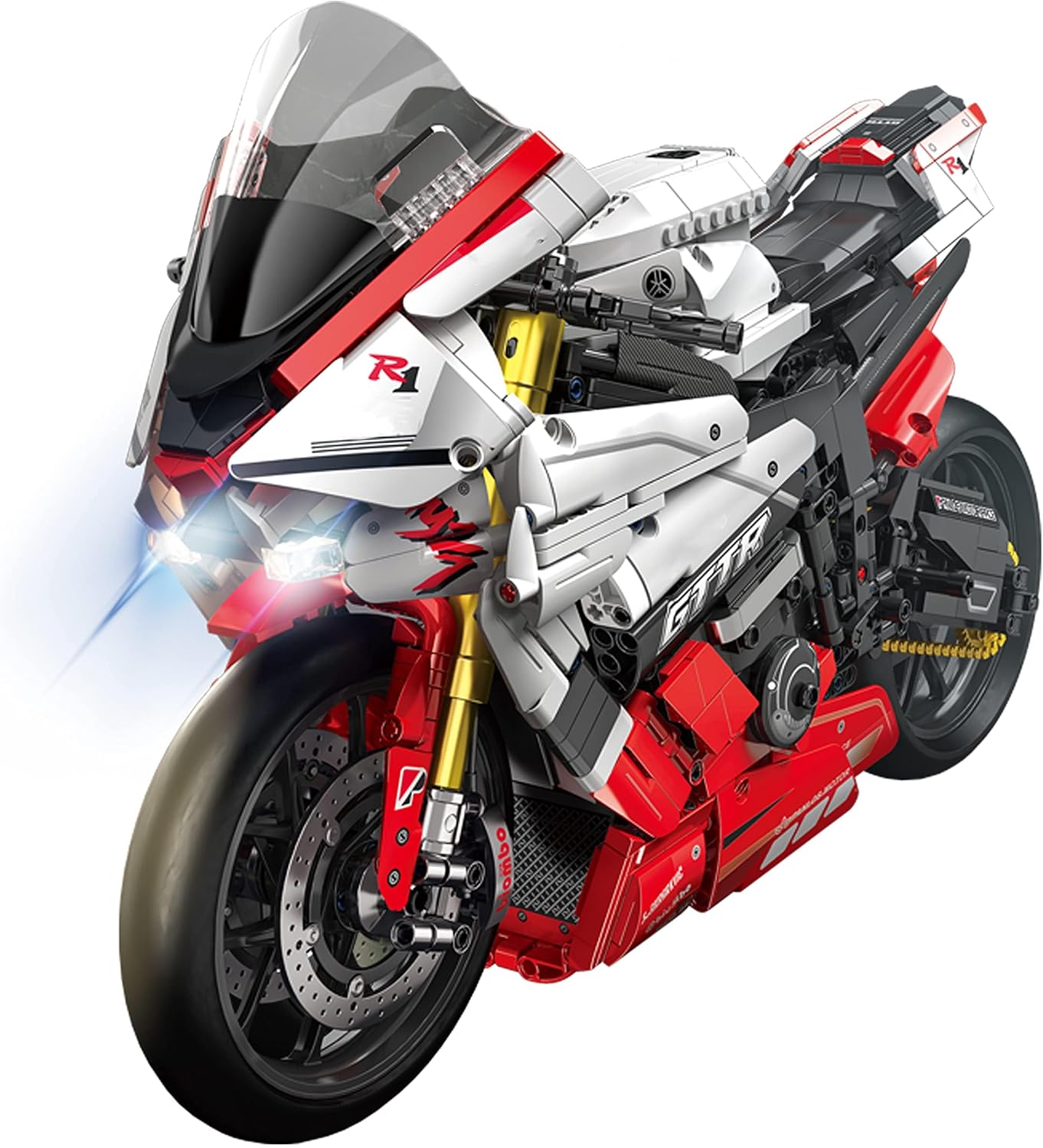 spielzeug motorrad yamaha JOMIOD Technik Motorrad für Yamaha R1 Motorrad Modell, 1/5 2333 Teile
