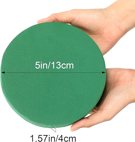 Miniatura 2 de Boao 24 piezas de espuma floral redonda, ladrillos de espuma floral húmeda, espuma de flores verdes, kit de arreglo floral para bodas, decoración de