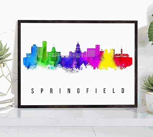 Vista 169 de Póster de Fargo Skyline Dakota del Norte, pintura de paisaje urbano de Dakota del Norte, póster de Fargo Dakota del Norte, impresión de paisaje