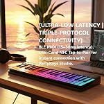 36-Key Portable Modular MIDI Keyboard Piano,Expandable to 108 Keys with Magnetic Connection System,Low-Latency BLE, USB-C & NFC,Open Protocol for Custom Workflows & AI Vibe Coding,Black