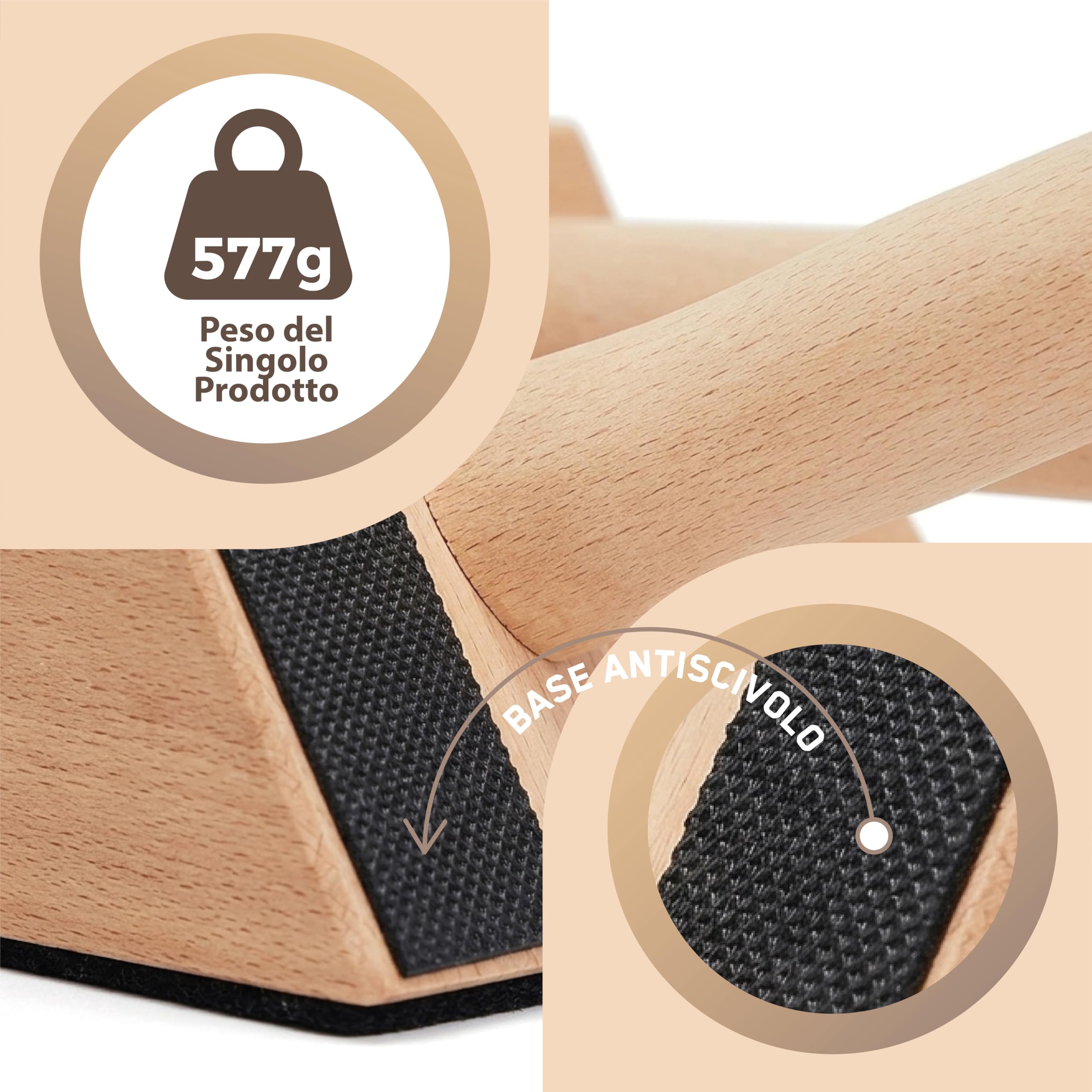 Parallele Calisthenics in Legno – Parallele Basse Antiscivolo per Allenamento Indoor/Outdoor – Maniglie per Flessioni Push Up Bar Fitness Portatili e Resistenti