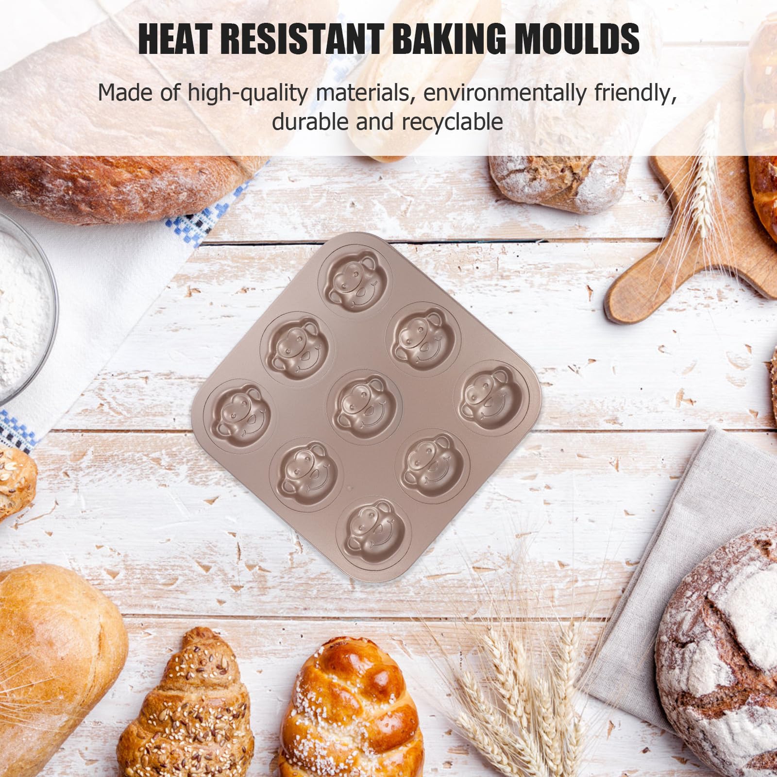 Molde Forma de Mono para Hornear Antiadherente de Acero al Carbono y Resistente a Altas Temperaturas, Adecuado para Hacer Pasteles y Postres en Casa