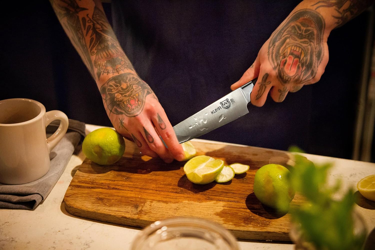 KUMA 8-Inch Multipurpose Chef Knife, razor sharp stainless steel blade, ergonomic handle for precision cutting, gift-ready for foodies