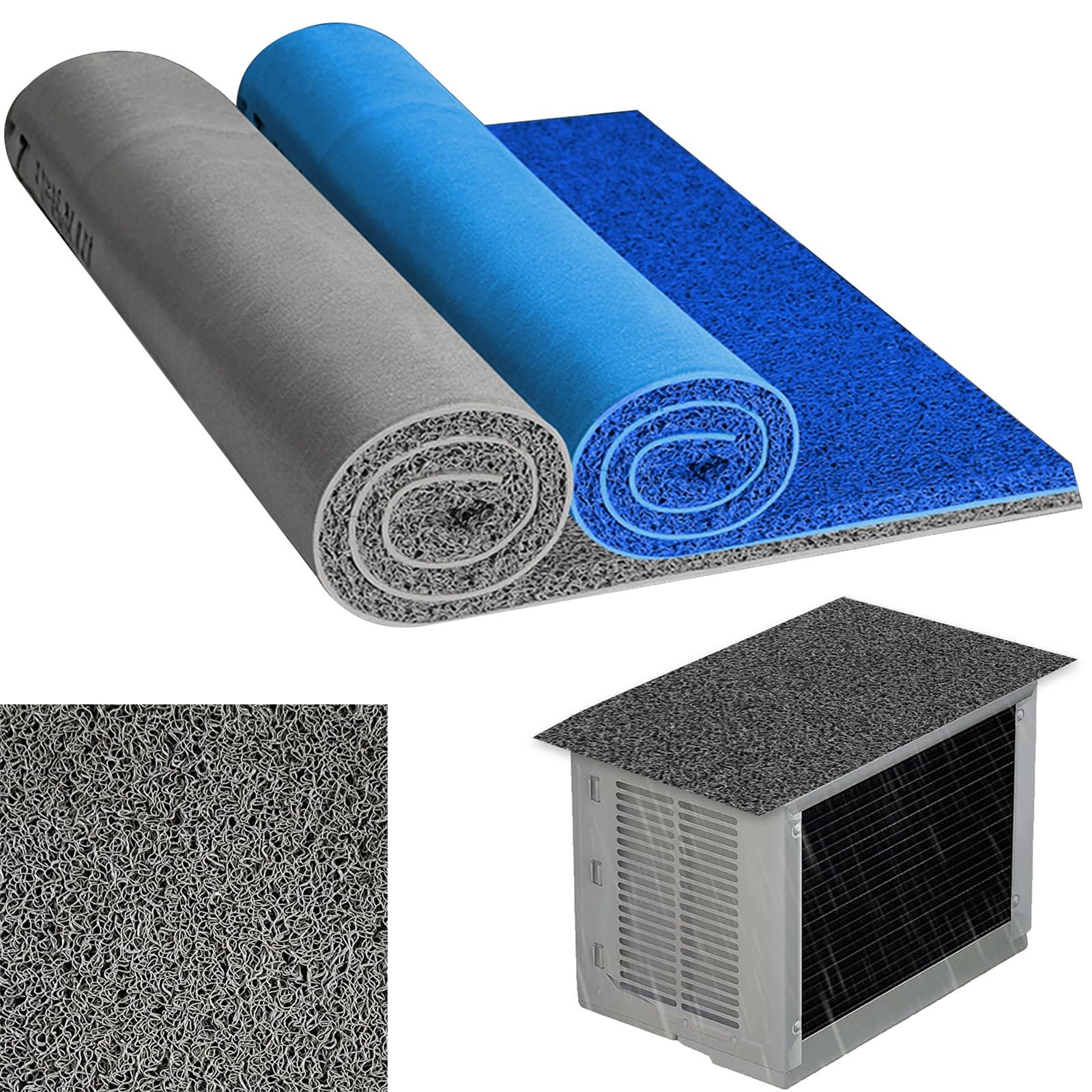 Panel Aislamiento Acústico para Lluvia, para Aire Acondicionado y Techo Metálico, Alfombrilla Antiruido para La Lluvia, Reduce El Sonido De Las Gotas en Toldos y Techos(Gray,0.6x2m(23.6x78.7in))