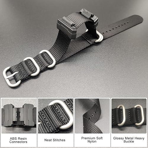 Miniatura 5 de Lijinlan Correa de nailon balístico militar de repuesto para correas de reloj G-Shock compatibles con Casio G-Shock Watch modelo