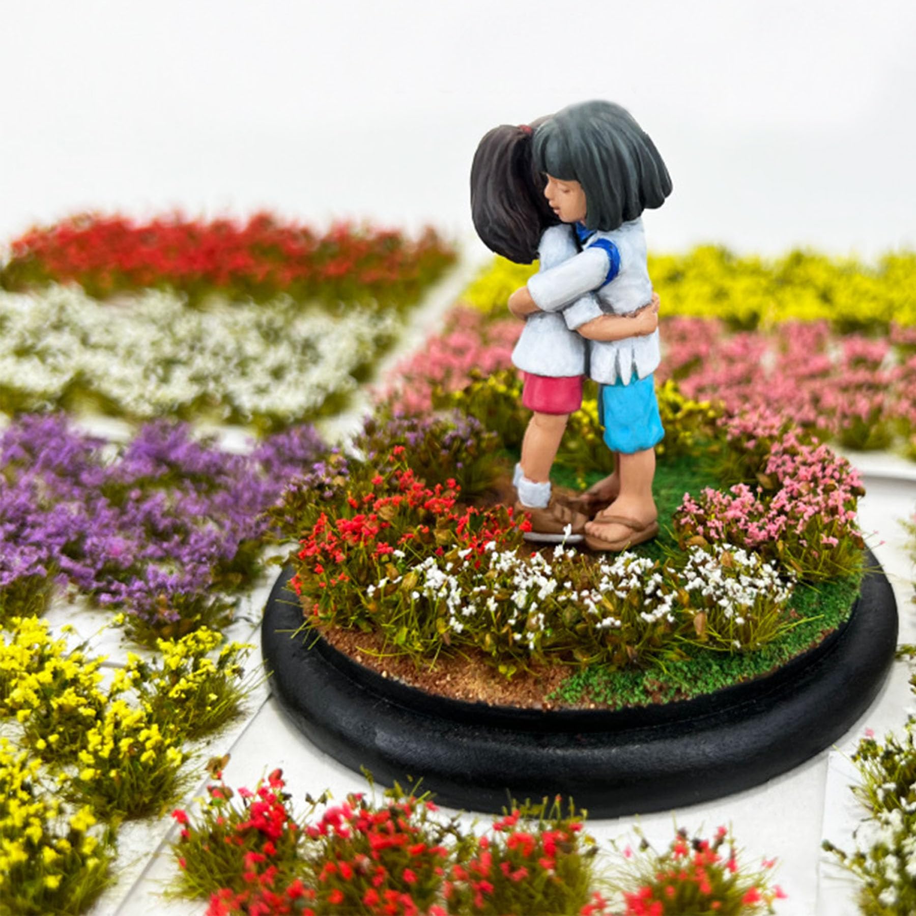 Cayway 28-delige Bloemclustermodel – Statisch Gras, Paars, 11 Mm Hoog, Voor Modeltrein, Diorama's En Landschapsbouw