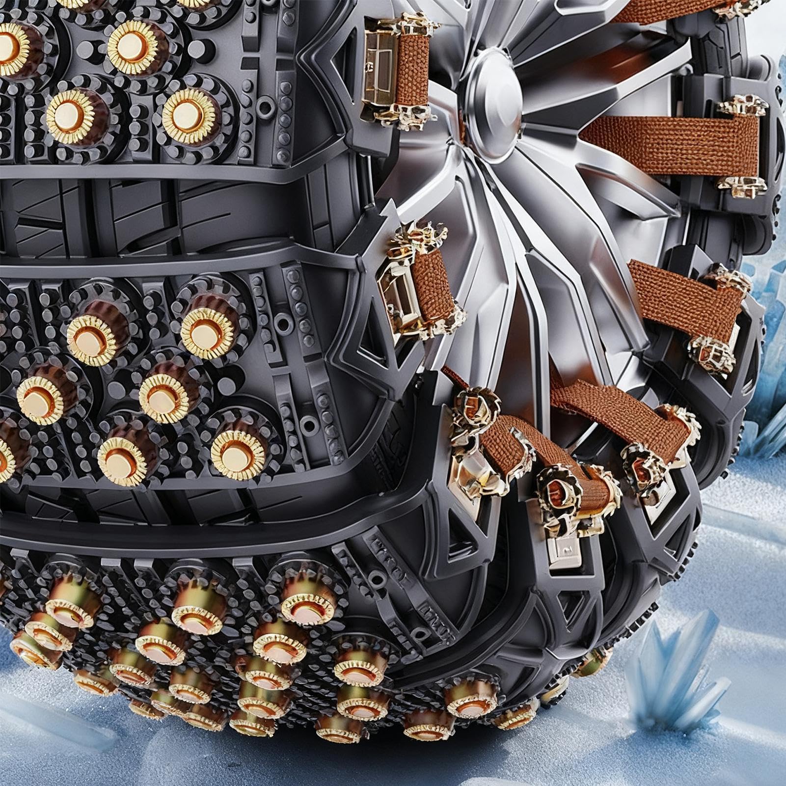 Catene Da Neve Per Camion Installazione In 5 Secondi Ganci Di Trazione | Adatte Per Cerchioni Da 165-265mm Catene Da Neve Per Auto Per Trazione Neve Ghiaccio SUV Rimorchio Inverno