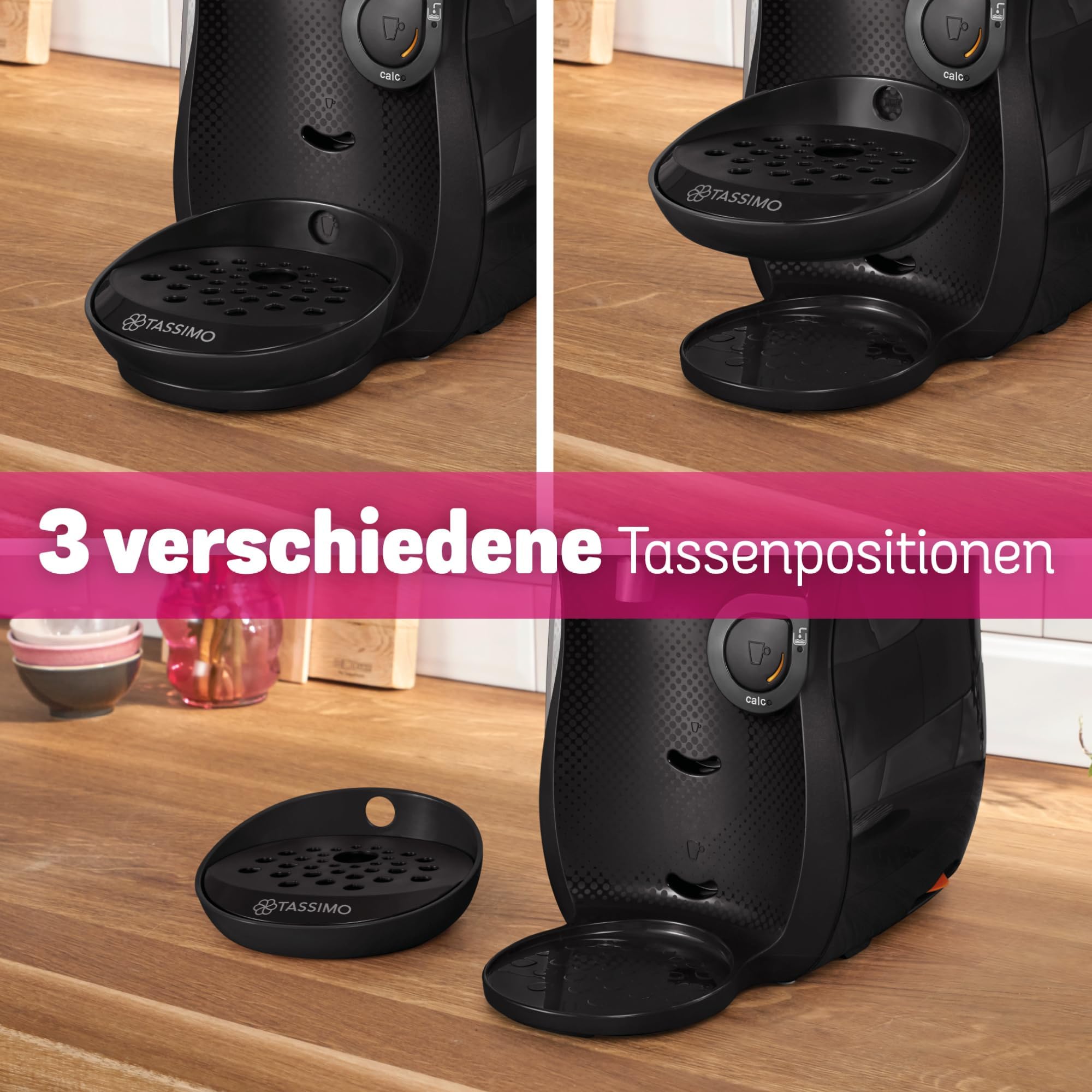 Bosch Tassimo Kapselmaschine TAS102E, 1400 W, über 70 Getränke, schwarz