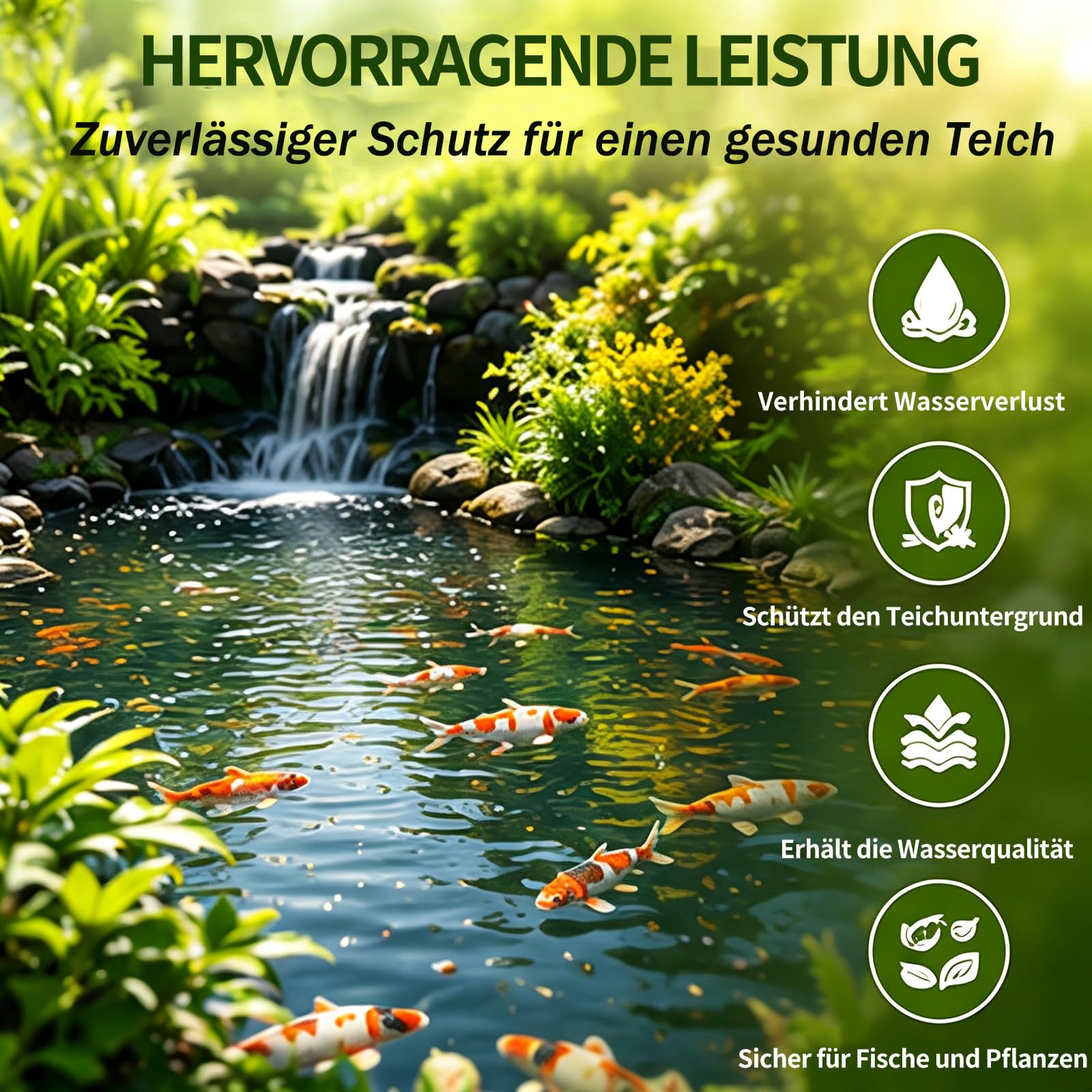 Premium PVC Teichfolie schwarz,HDPE Folie,Schwimmteich Folie Gartenteich | Flexibel Teichfolien Scheibe,Wasserdicht Und Leckdest,Langlebig,Uv-Und Witterungsbeständig Für Teich In Verschiedenen Größen