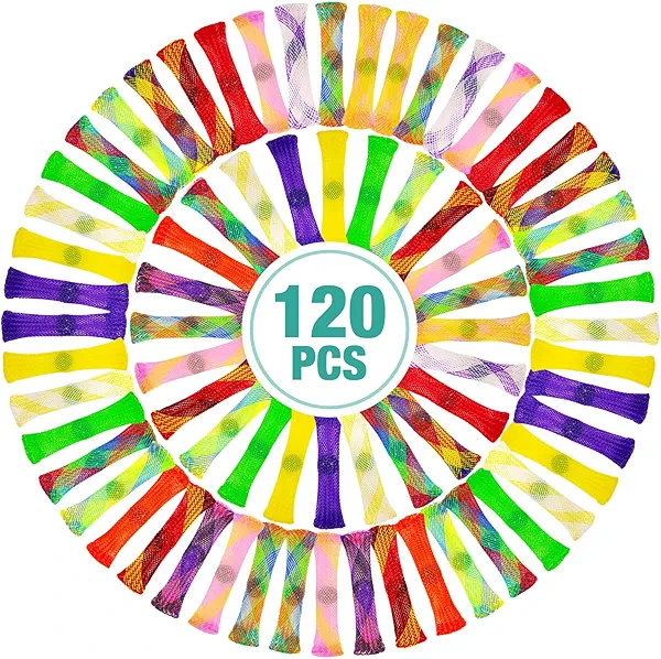 YUQILIN 120 PCS Fidget Toys Marble Mesh Fidget Toys Bulk, Stress Relief Sensory Colorful Fidget Toy Set for Kids Adults with ADHD ADD OCD Autism for Anti-Anxiety Enhance Focus