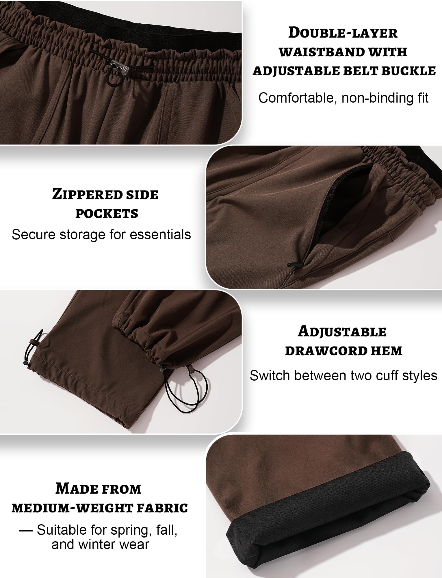 FEOYA Cargohose Damen Y2K Wasserdicht Wanderhose Weites Bein Parachute Pants Schnelltrocknend Outdoorhose Casual Jogginghose