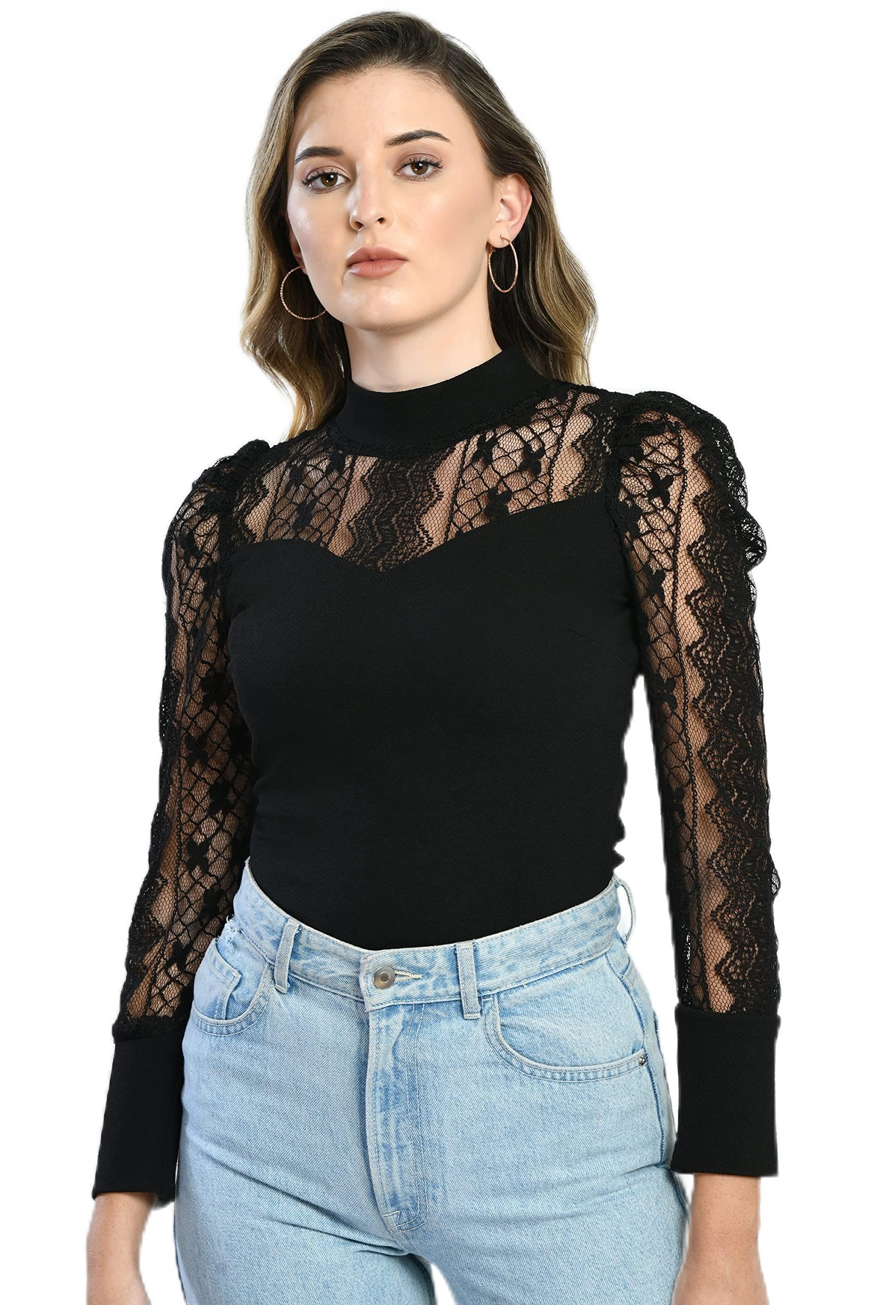 iuga Women's Western Cotton Net Long Sleeve Stylish Tops for Women/Girls (110)-picture-29