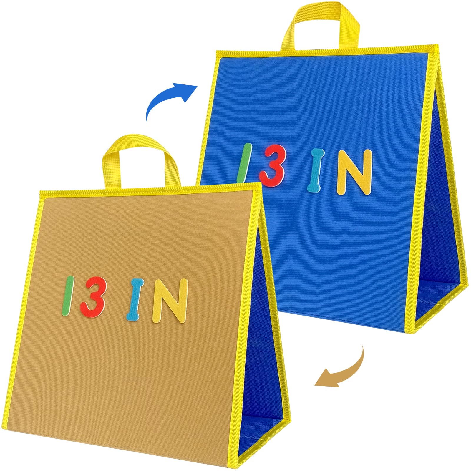 Felt Flannel Board 13 * 13 in,Felt Story Learning Board for Toddlers,Classroom,Preschool,Kiddie Corner, Interactive,Foldable,Stand,for Walls,Double-Sided Use,Gifts for Kids