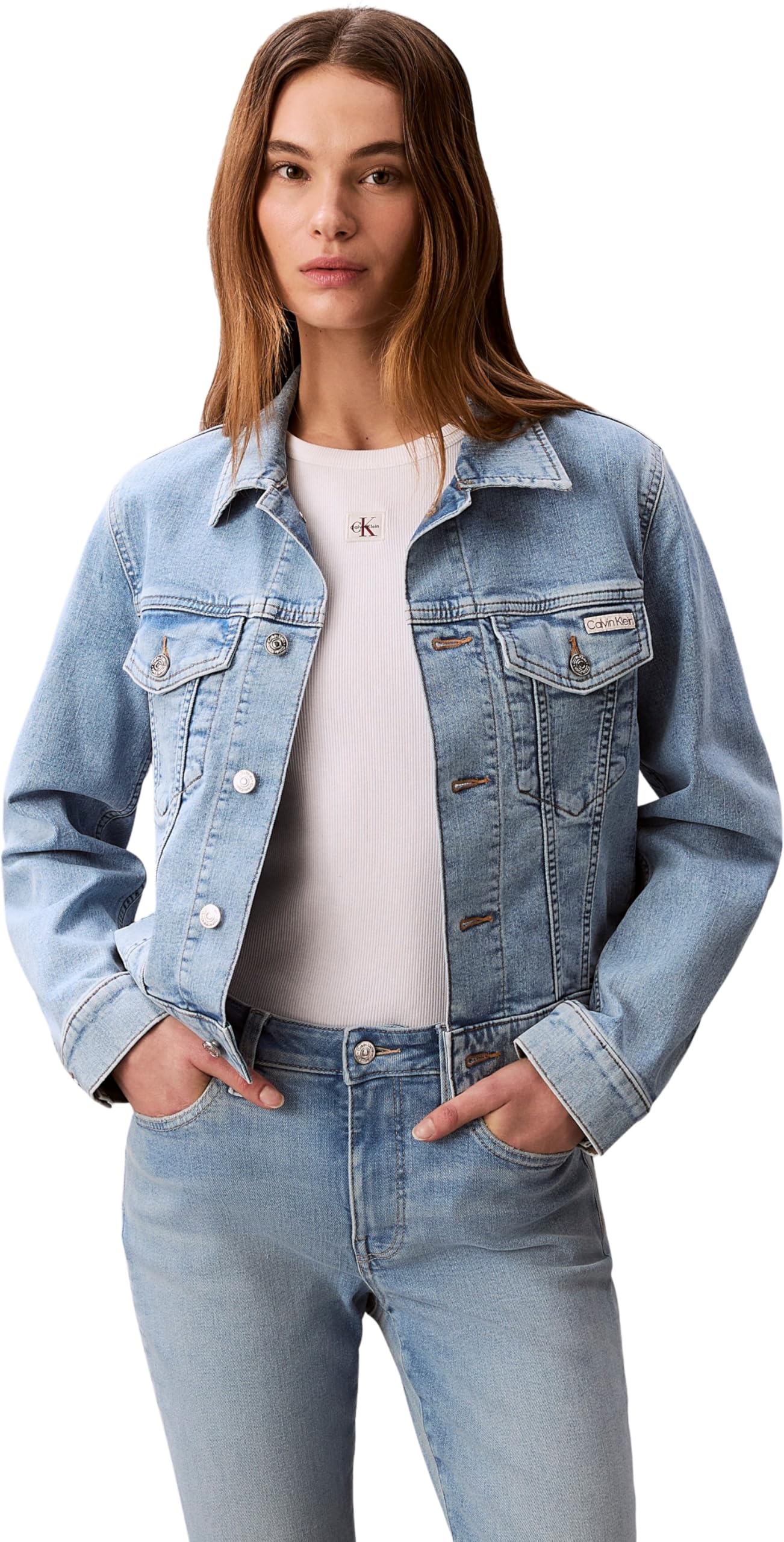 Calvin Klein Jeans Women's Denim Jacket - Coastal Light - 14 (L)