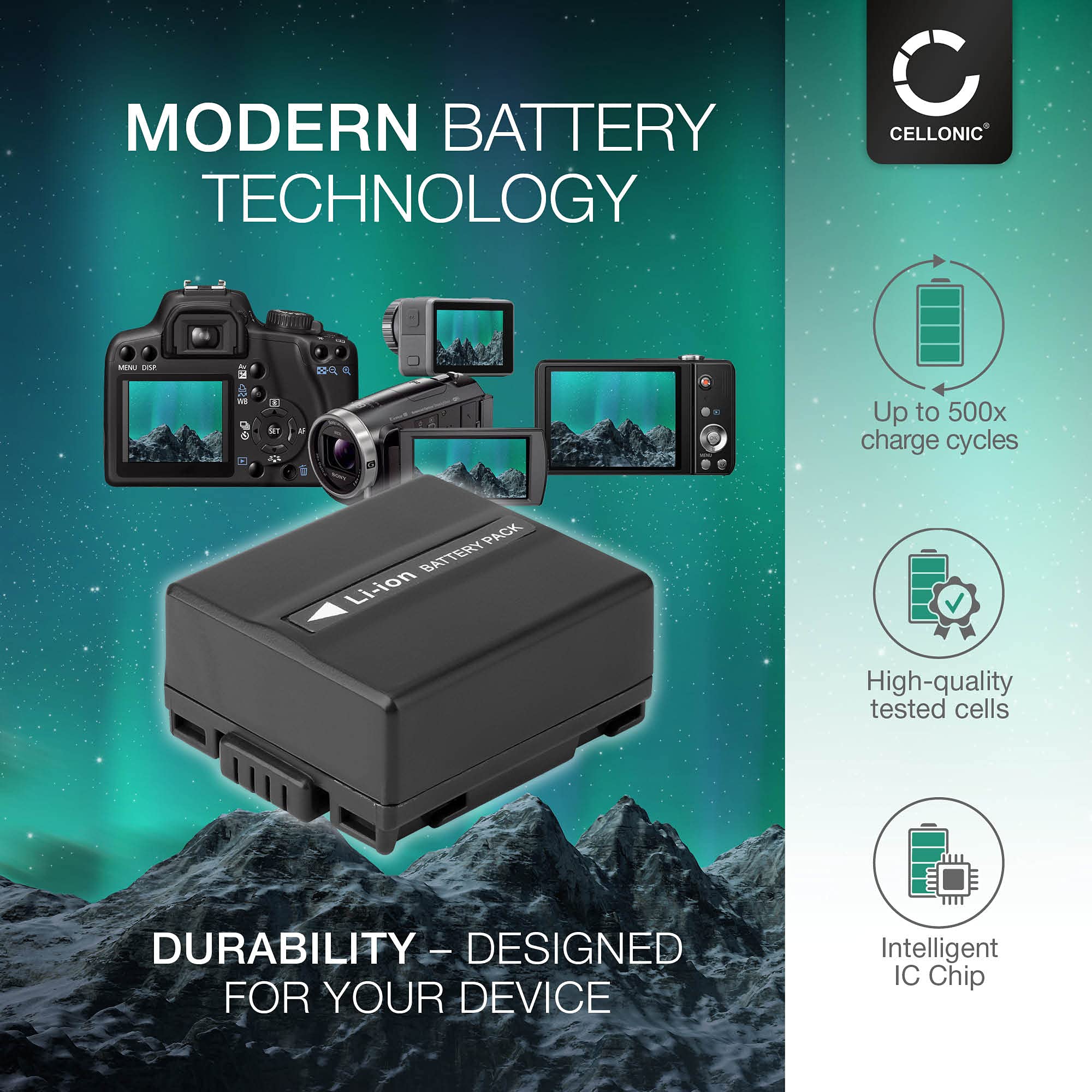 CELLONIC Ersatzakku Für Hitachi Kameras – 7,4V, 750mAh, Lithium-Ionen, Kompatibel Mit DZ-BP07 Uvm.